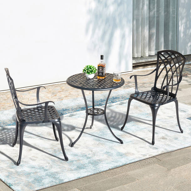 Charlton Home® Devereaux Round 2 - Person Outdoor Dining Set & Reviews ...